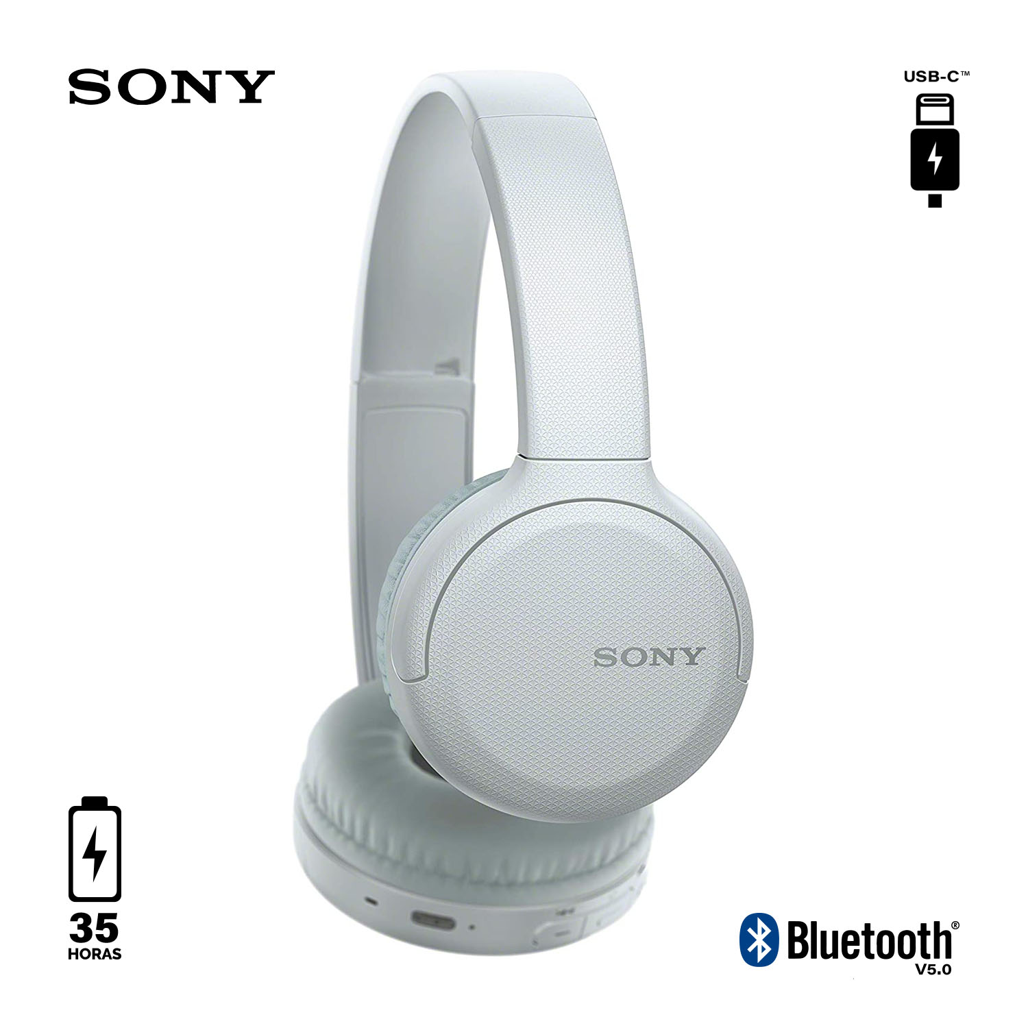 Ripley - SONY AUDÍFONOS WH-CH510 BLUETOOTH 35 HORAS C/MICRO - BLANCO