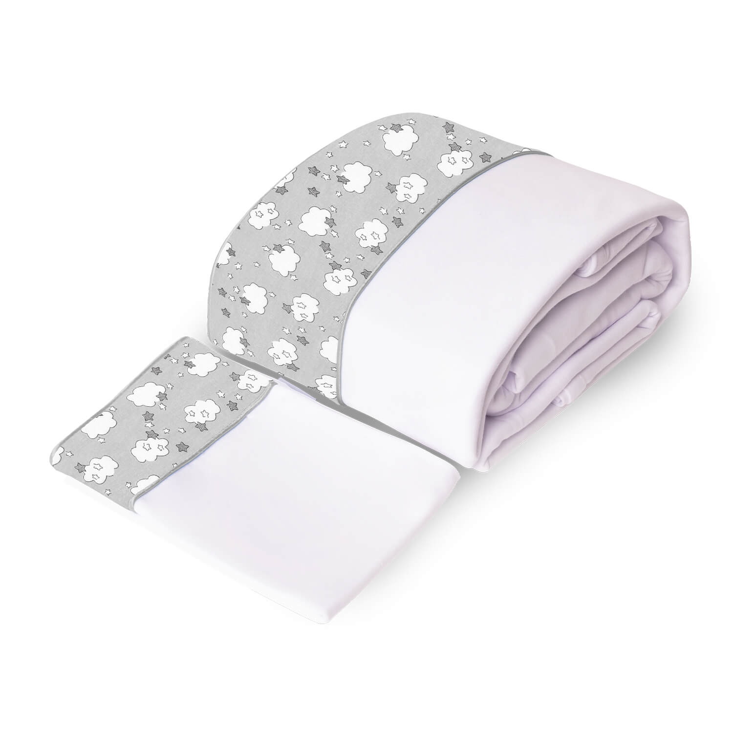 Ripley - MONCHITOS ACCESORIOS SABANAS CUNA PLOMO NUBES