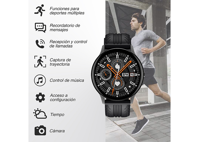 Ripley - RELOJ INTELIGENTE SMARTWATCH S8 NEGRO