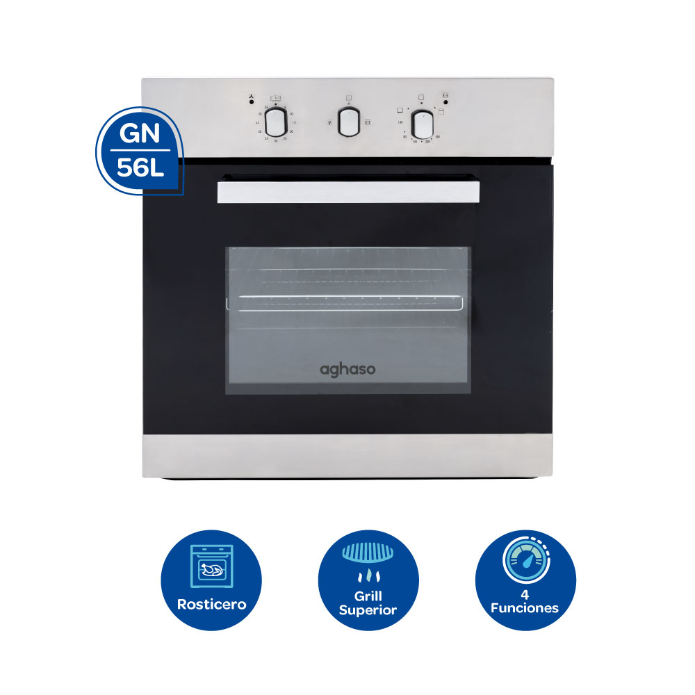 Ripley - HORNO AGHASO A GAS 56L EMPOTRABLE