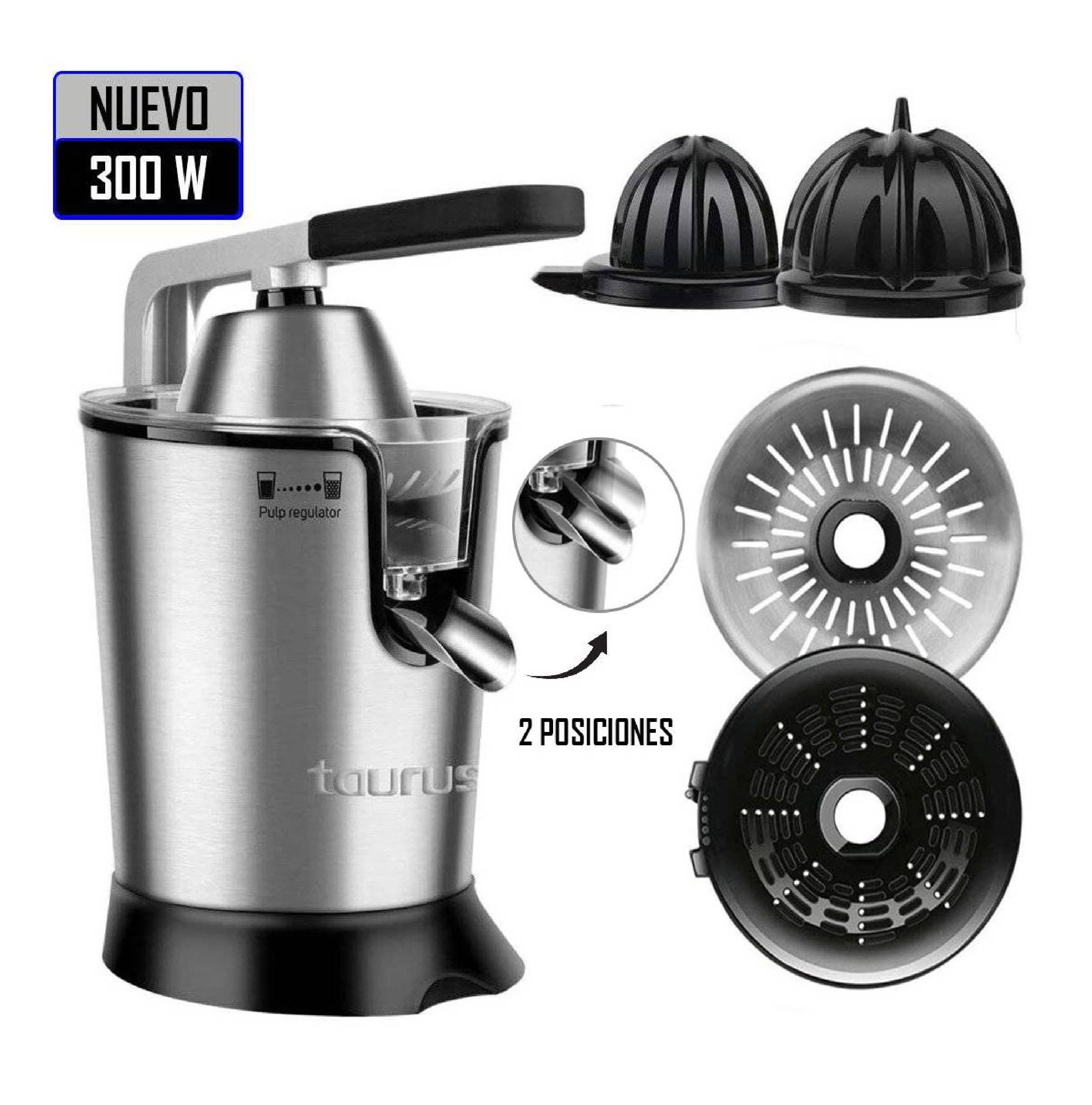 Ripley - EXPRIMIDOR DE NARANJA TAURUS 300W DOBLE FILTRO