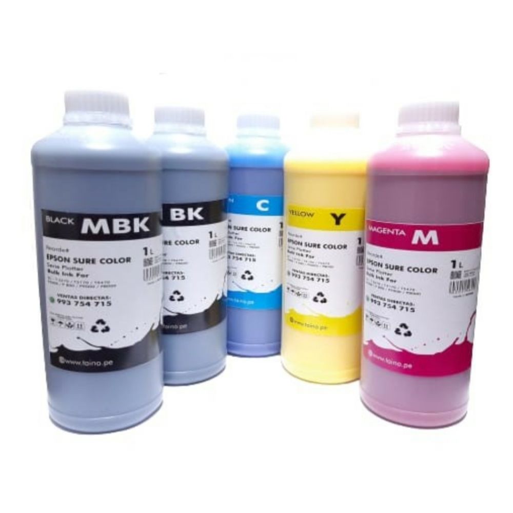 Ripley - PACK DE TINTAS RIPLEY HOME EPSON PLOTTER SURECOLOR 1 LITRO BLACK  CYAN YELLOW MAGENTA MBK