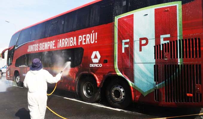Bus de la selección peruana fue desinfectado luego de transportar a personal médico [FOTOS]