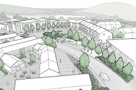 Damien Hirst's Town Rendering, via The Standard Damien Hirst's Town Rendering, via The Standard