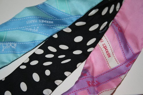 Hermes Silk Twilly Ribbon Scarves (3) - ($800 Value) FREE/Barter - BarterQuest.com
