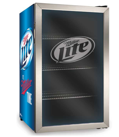 miller lite can mini fridge