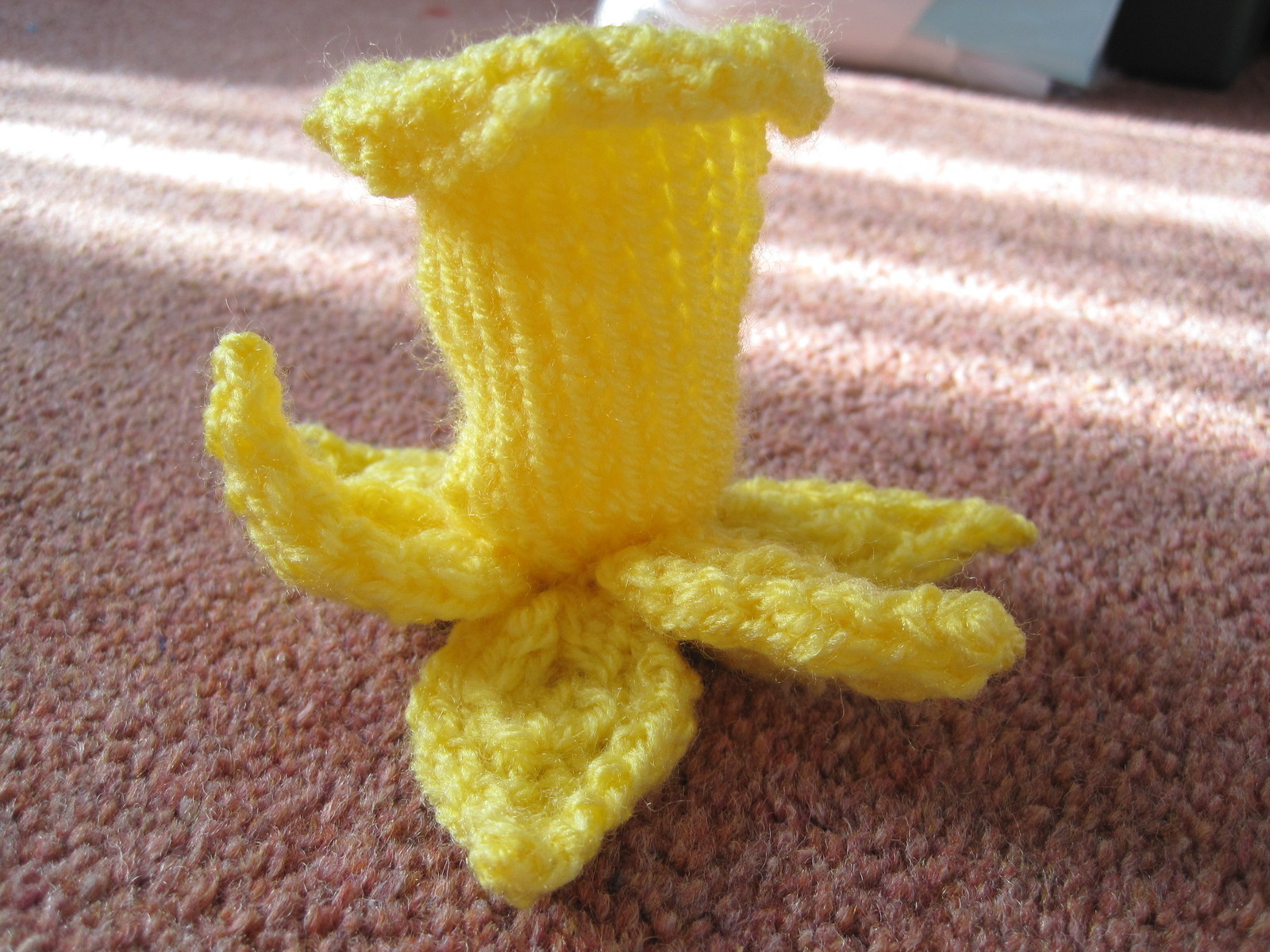 Knitted Daffodil · A Flower Plushie · Sewing and Knitting on Cut Out + Keep