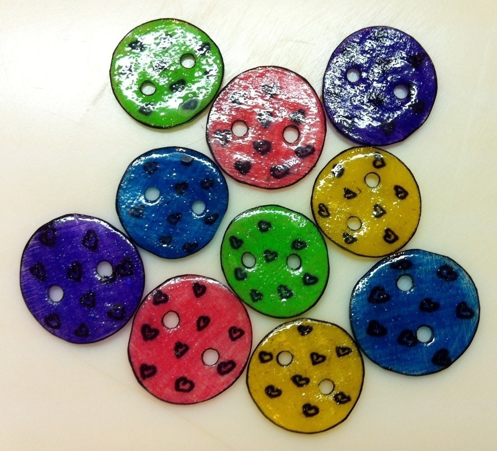 Shrink Plastic Buttons · A Buttons · Decorating and Embellishing on Cut