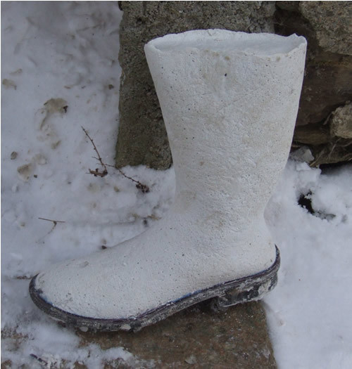 Concrete Wellies · A Door Stop · Creation by Stephanie D.