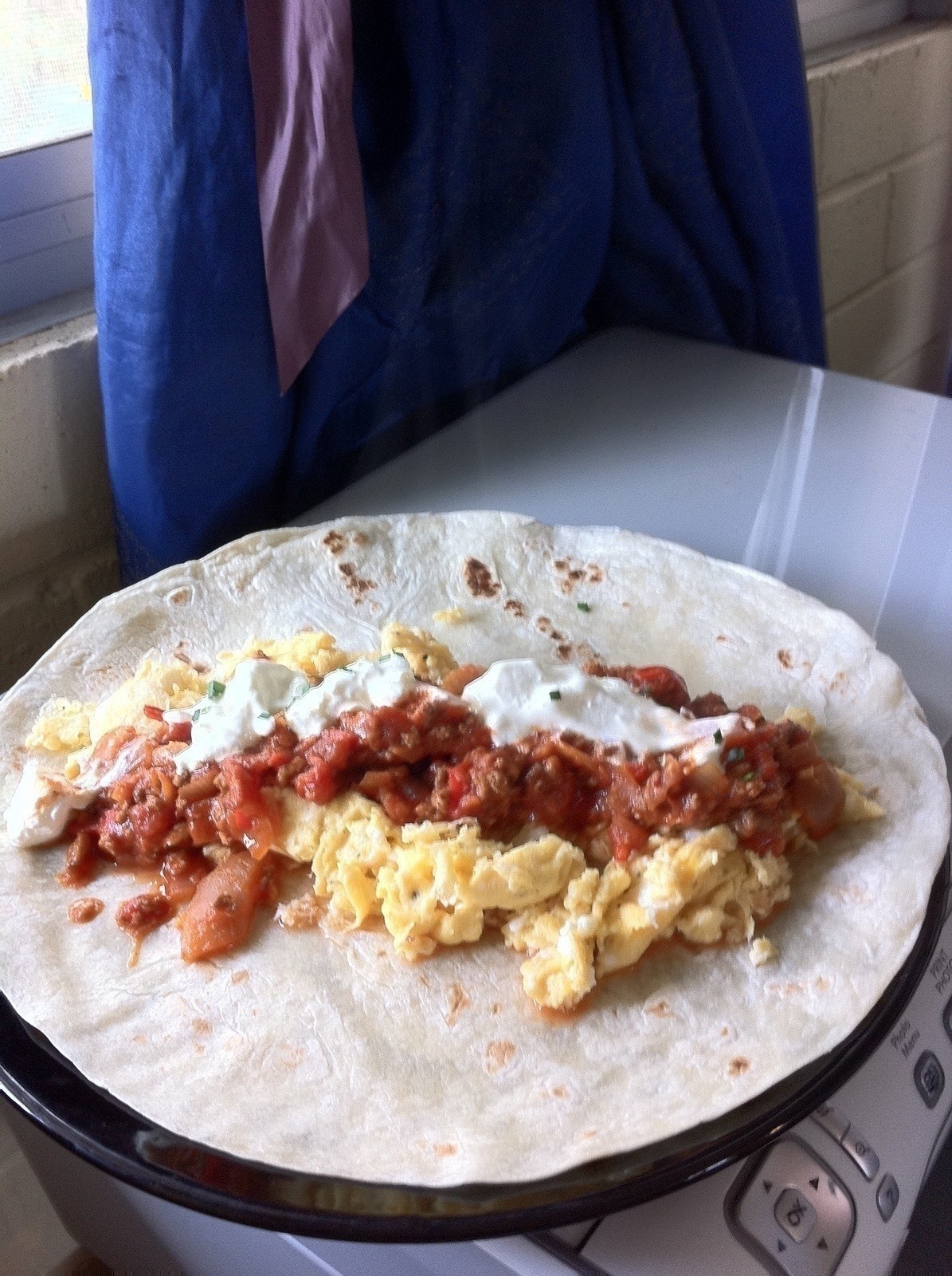 Chilli Egg Tortilla · How To Cook Scrambled Eggs · Cooking on Cut Out