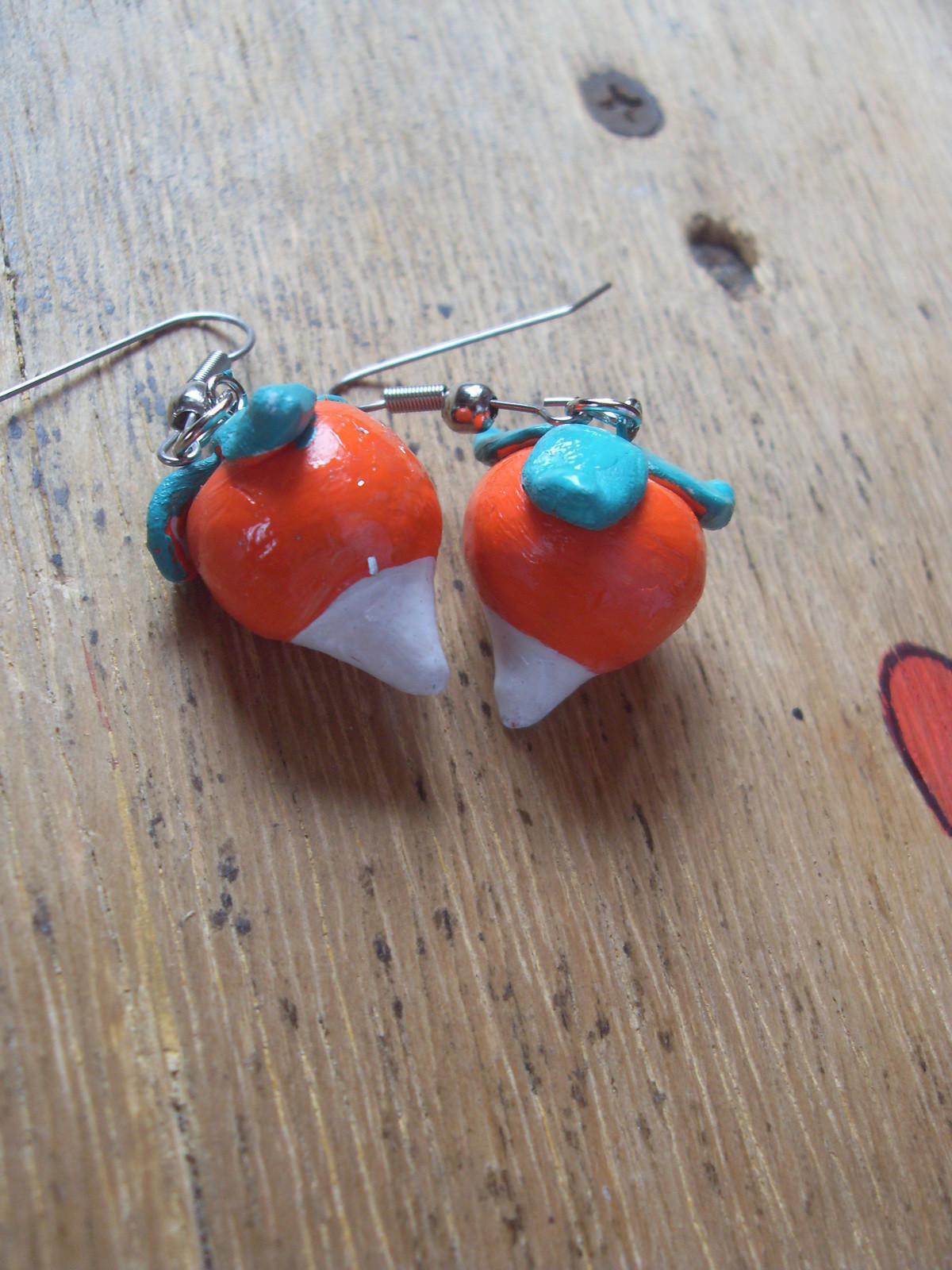 Luna Lovegood Radish Earrings · A Pair Of Clay Earring · Creation by