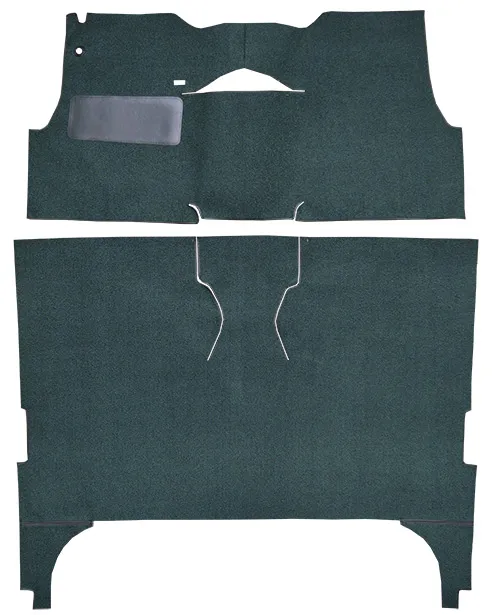 1956 Chevy Two-Ten Series (Tri-Five) Carpet Replacement - Daytona - Complete | Fits: 4DR, Sedan, Bucket Seat, Will only fit with factory cardboard kick panel
