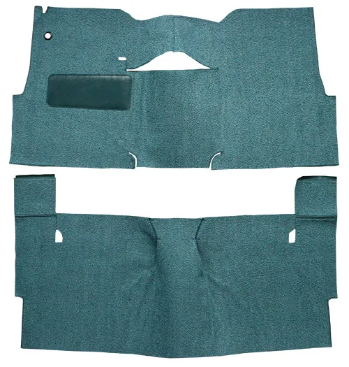 1957 Chevy Two-Ten Series (Tri-Five) Carpet Replacement - Loop - Complete | Fits: 2DR, Sedan, Bench Seat, Will only fit with factory cardboard kick panel