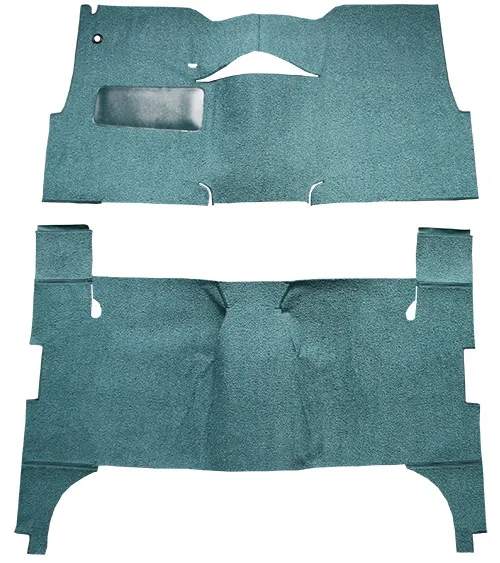 1957 Chevy Two-Ten Series (Tri-Five) Carpet Replacement - Loop - Complete | Fits: 4DR, Sedan, Bench Seat, Will only fit with factory cardboard kick panel