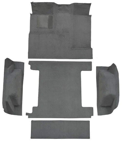 1966-1973 Ford Bronco (Early Bronco) Carpet Replacement - Loop - Complete | Fits: 2 Gas Tanks, Complete without Tailgate Lock, Without tailgate lock