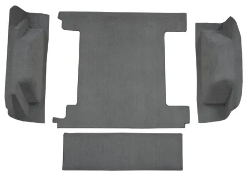 1966-1973 Ford Bronco (Early Bronco) Carpet Replacement - Cargo Area - Loop | Fits: 2 Gas Tanks, without Tailgate Lock, Without tailgate lock