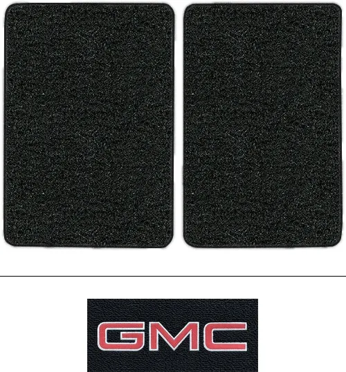 2001-2002 GMC C3500HD Floor Mats (Logos Available) - 2pc - Cutpile | Fits: Reg Cab, Ext Cab, Old Body Style