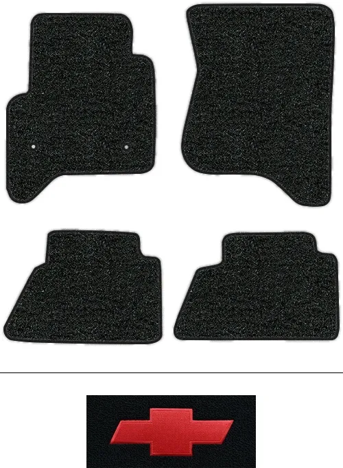 2019 Chevy Silverado 1500 LD Floor Mats (Logos Available) - 4pc - Cutpile | Fits: Crew Cab