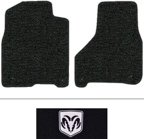 2010 Dodge Ram 2500 Floor Mats (Logos Available) - 2pc - Cutpile | Fits: Crew Cab