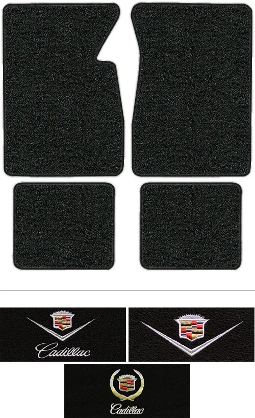 1959-1960 Cadillac Eldorado Floor Mats (Logos Available) - 4pc - Loop | Fits: Series 62