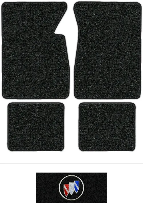 1955-1956 Buick Super Floor Mats (Logos Available) - 4pc - Daytona