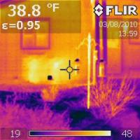 IR 0849 notice sunlight reflection on siding