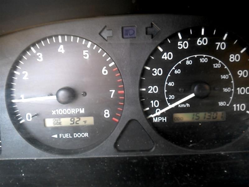 98 99 00 TOYOTA COROLLA SPEEDOMETER MPH CLUSTER W/TACHOMETER SECURITY