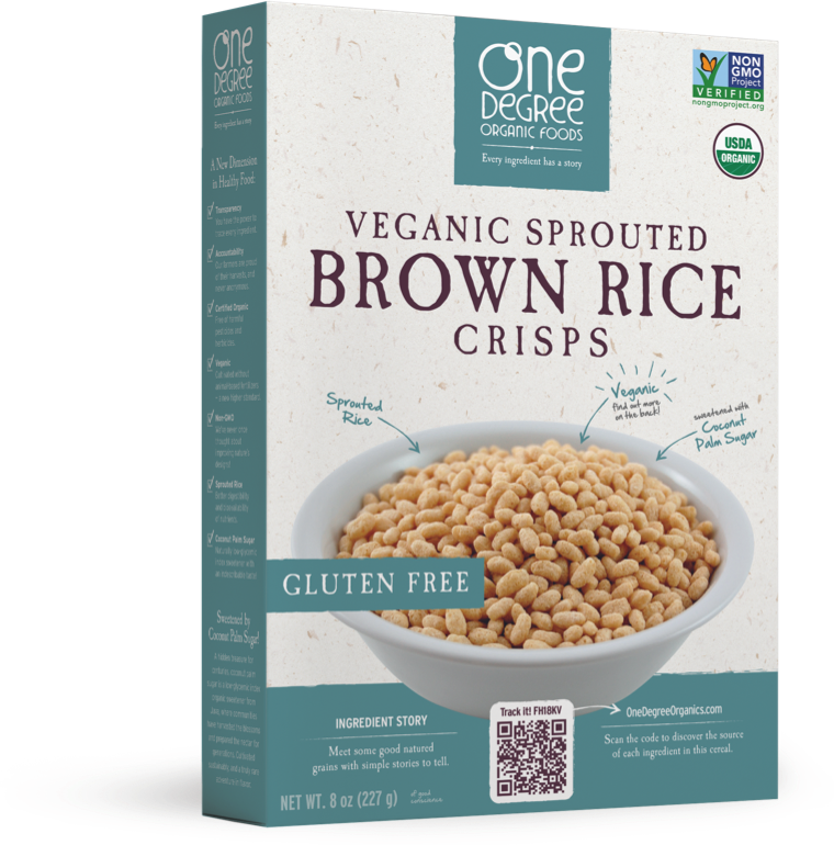 Sprouted Brown Rice Crisps One Degree Organics