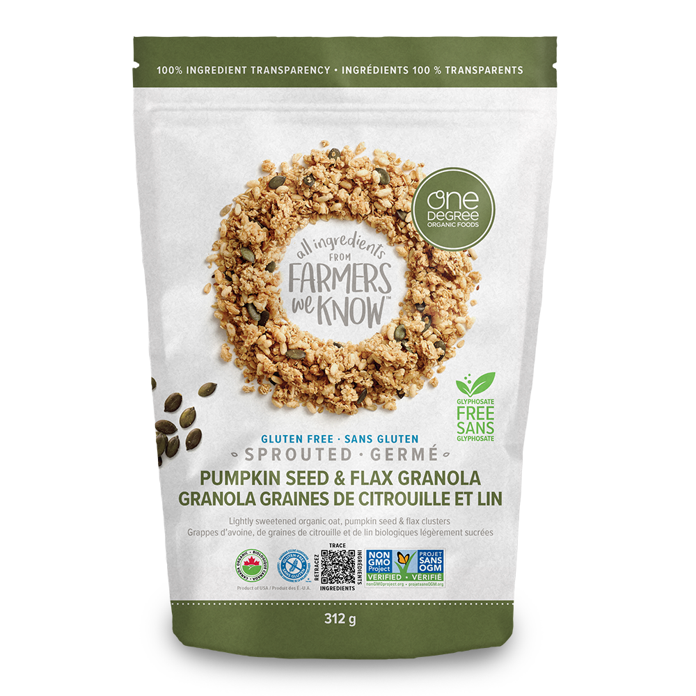 Sprouted Oat Pumpkin Seed & Flax Granola One Degree Organics
