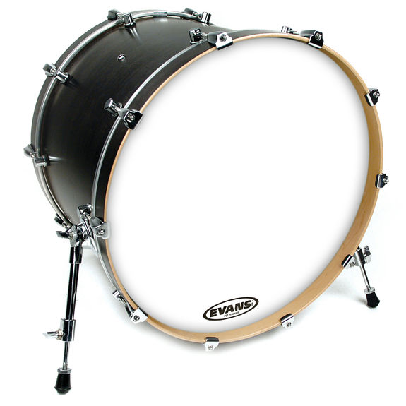 Evans EQ3 Resonant Coated White Bass Drum Head Bass Drum Heads