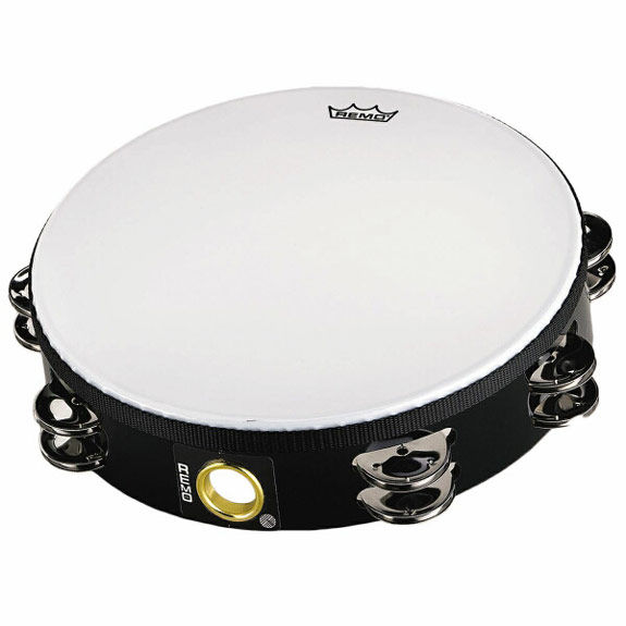 Remo 10" Single Row Tambourine Black Tambourines Accessories