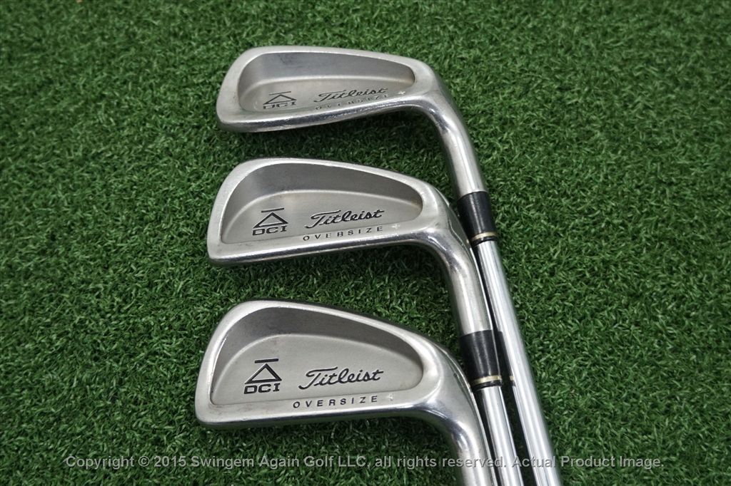 TITLEIST DCI OVERSIZE + BLACK IRONS 6PW STEEL REGULAR IRON SET 137988s