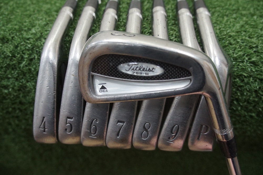 Titleist DCI Black 762B 3PW Iron Set Steel Stiff Flex Good Irons