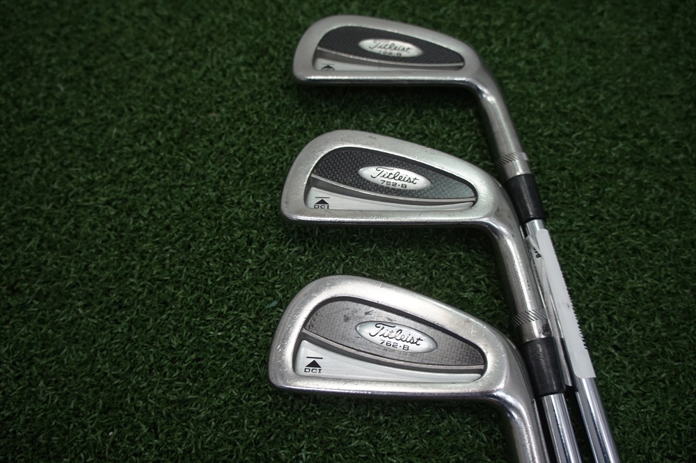 Titleist DCI Black 762B 3PW Iron Set Steel Stiff Flex Good Irons