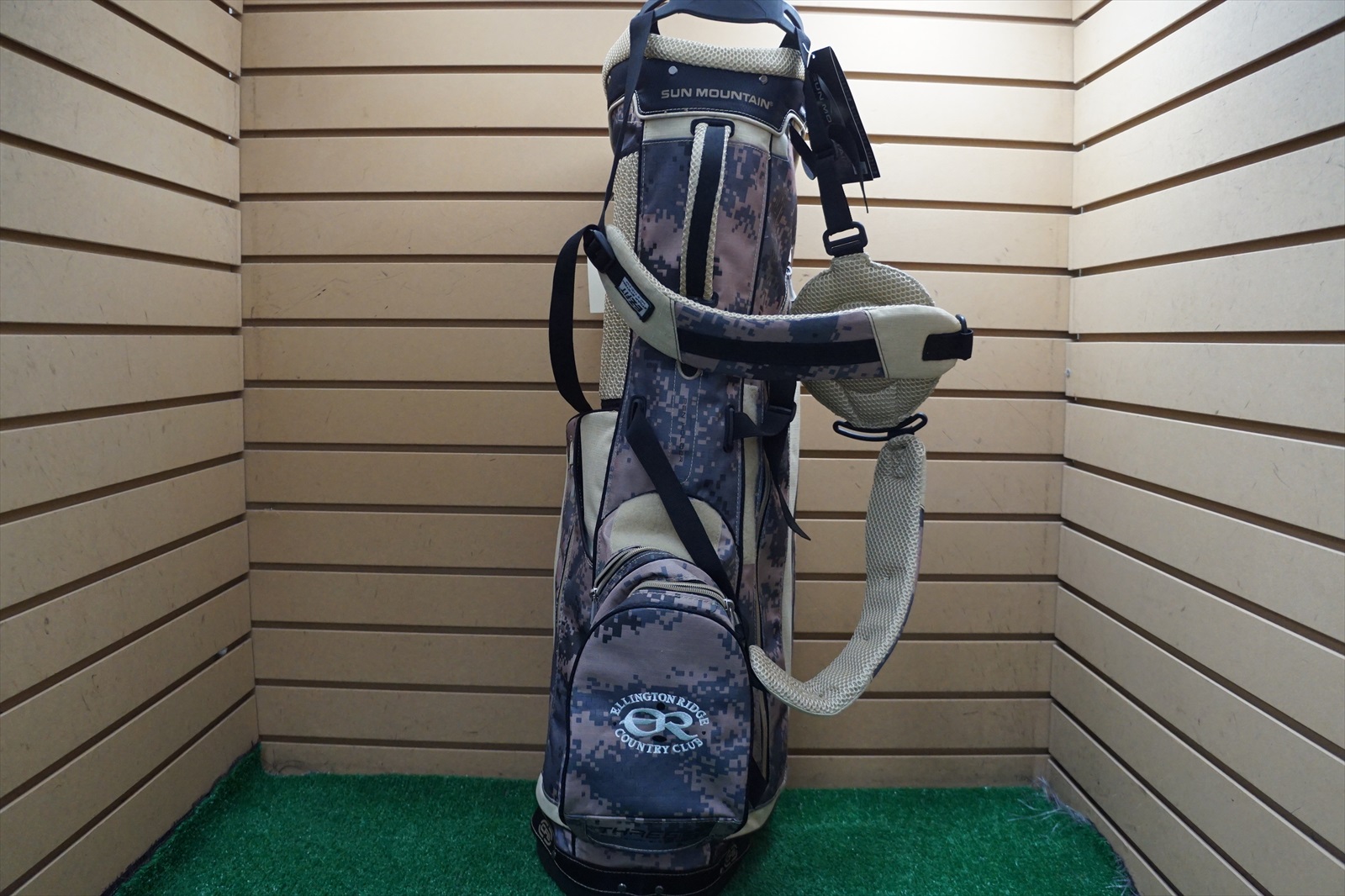 New Sun Mountain Three 5 Stand/Carry Golf Bag 4Dividers Khaki/Camo eBay