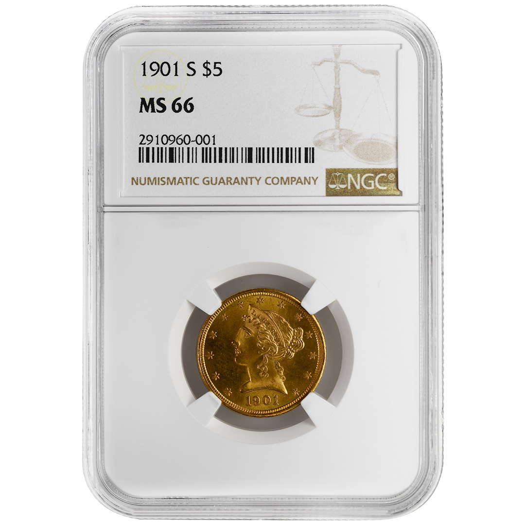 1901-S $5 MS