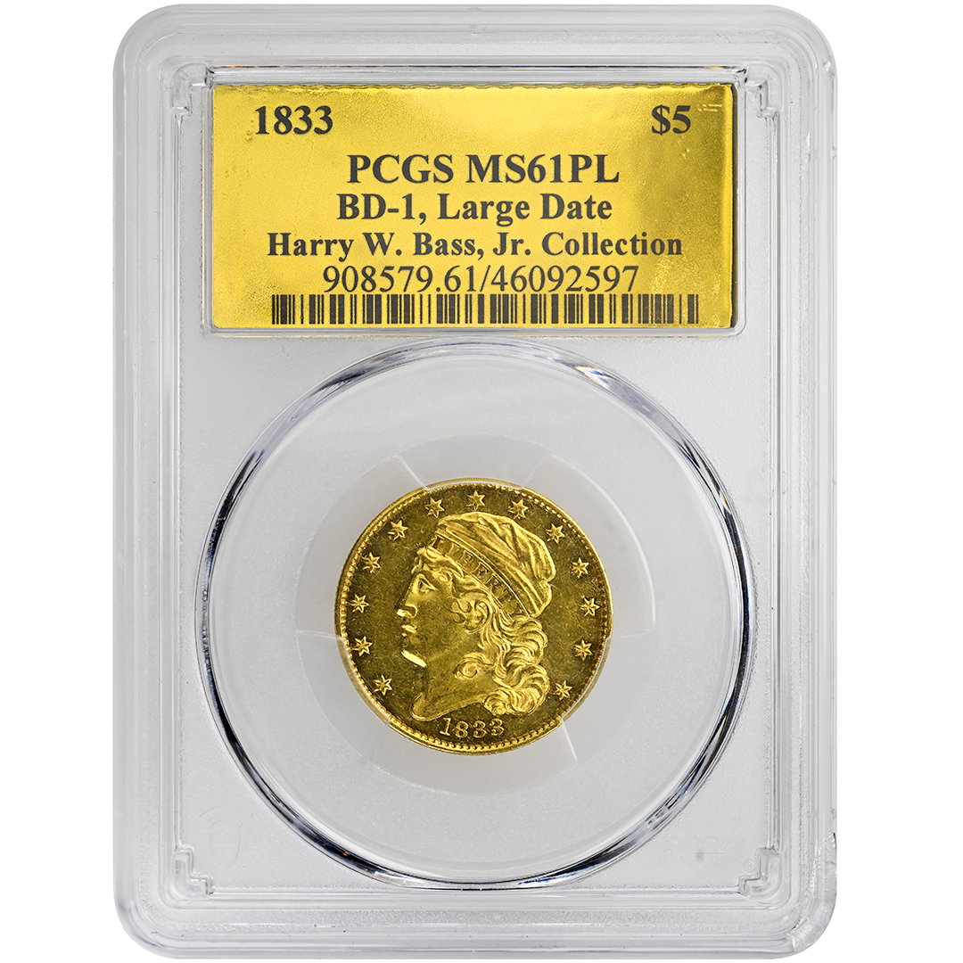1833 $5 Large Date MS