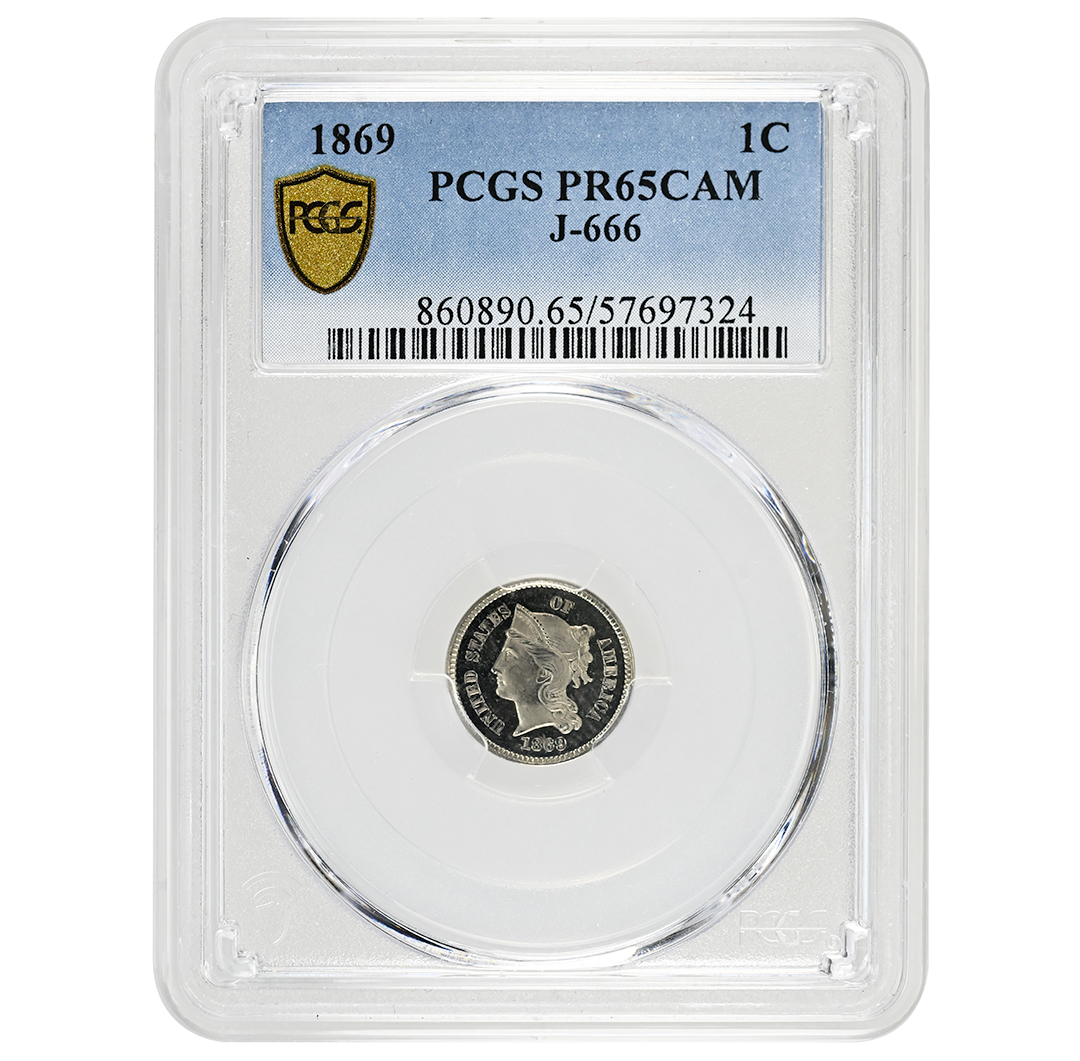 1869 P1c Nickel, J-666 PR CAM