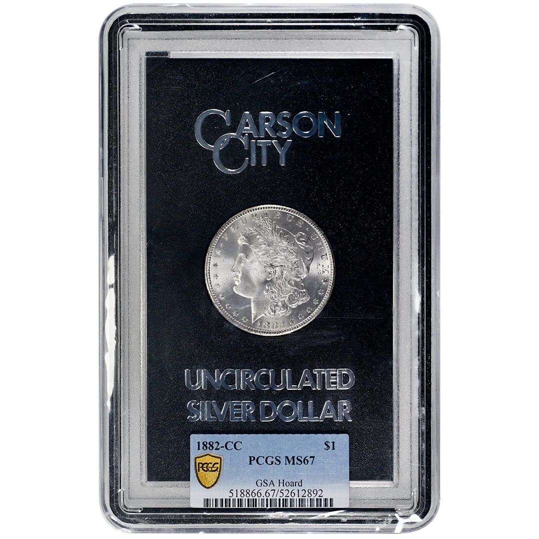1882-CC $1 GSA Hoard, Hard package MS