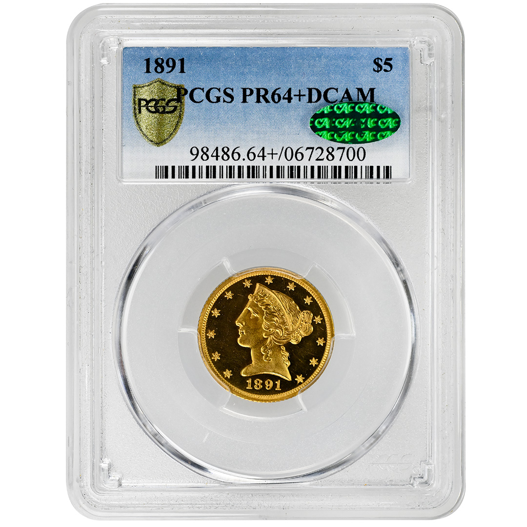 1891 $5 PR DCAM