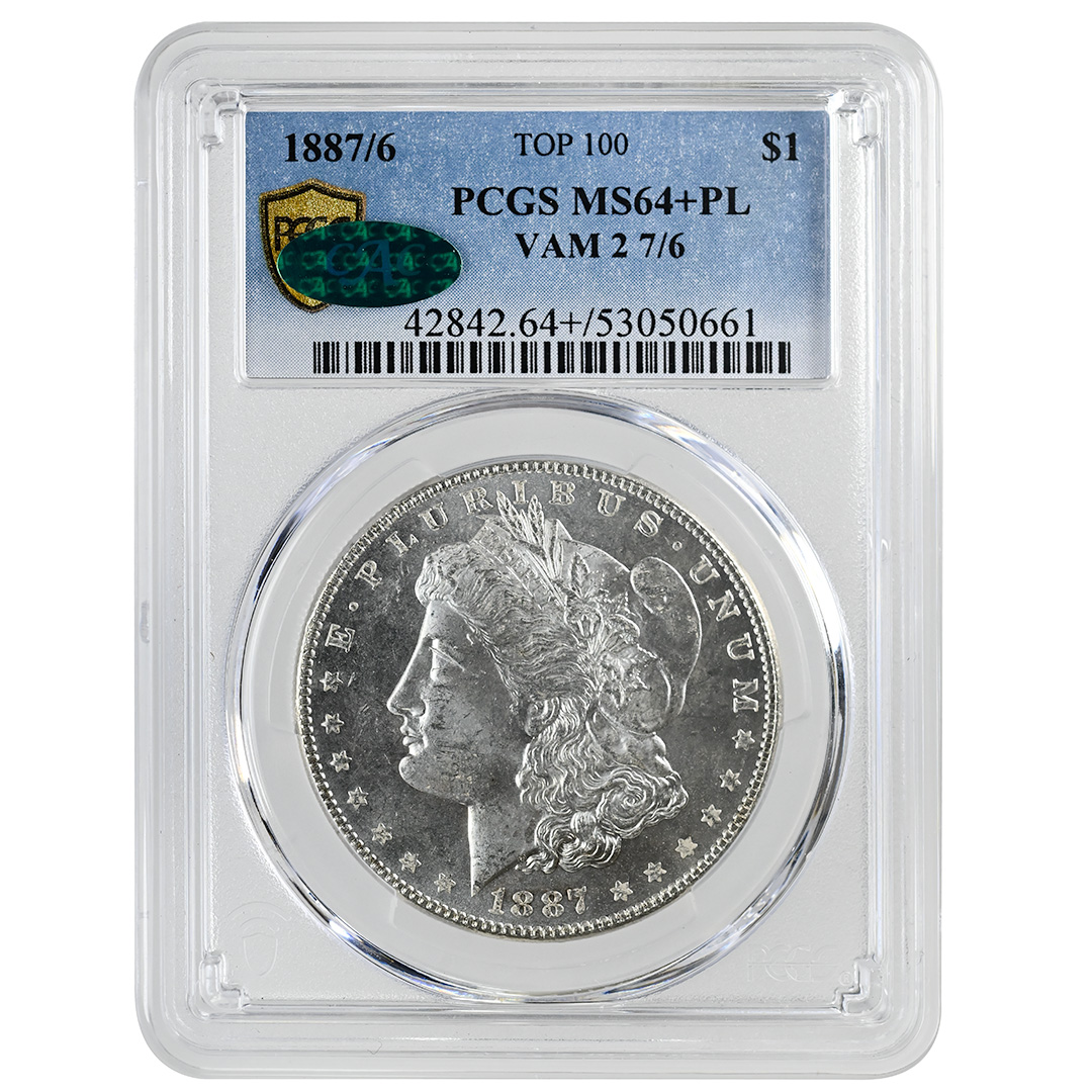 1887/6 $1 Overdate, VAM-2 MS PL