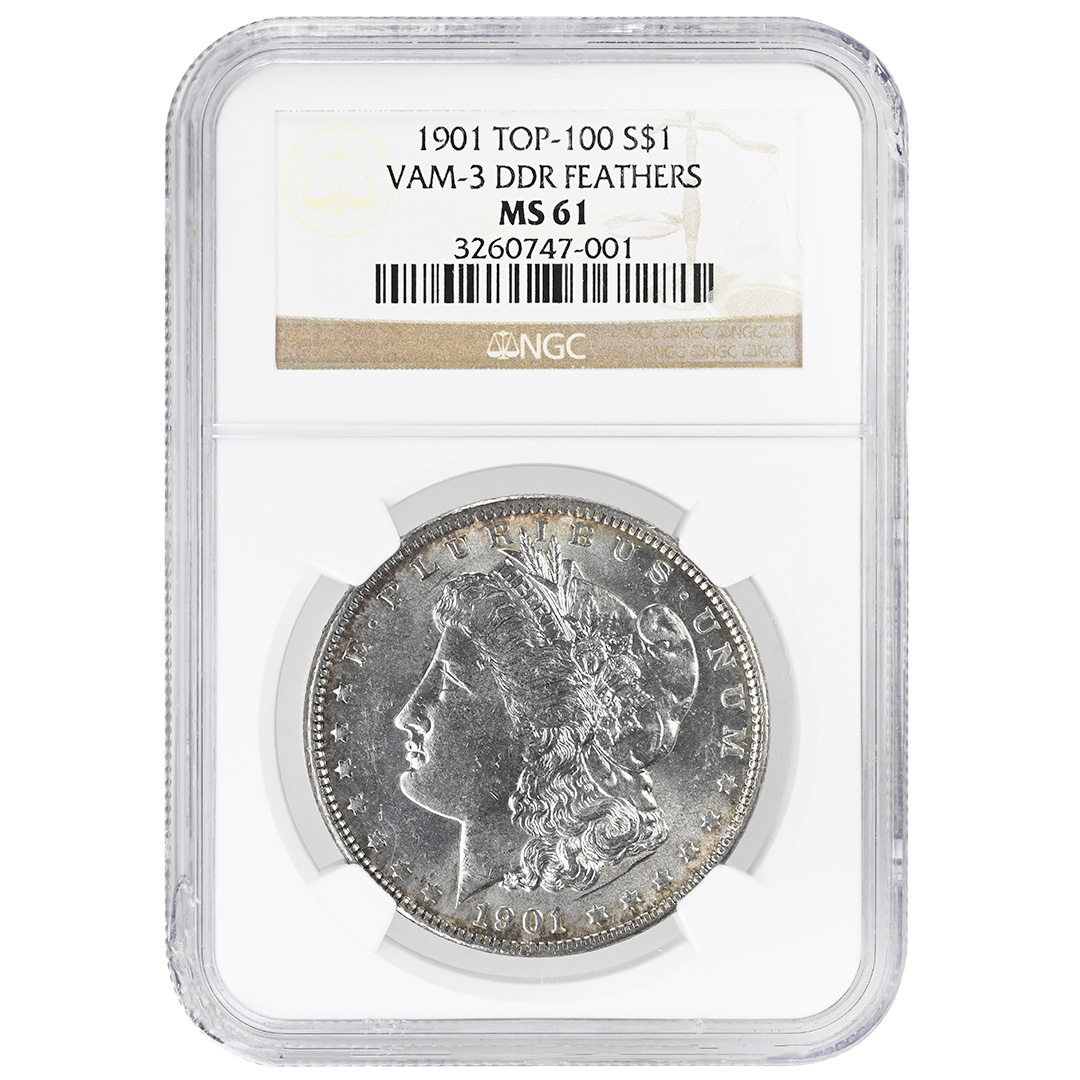 1901 VAM-3, Doubled Die Reverse $1 MS