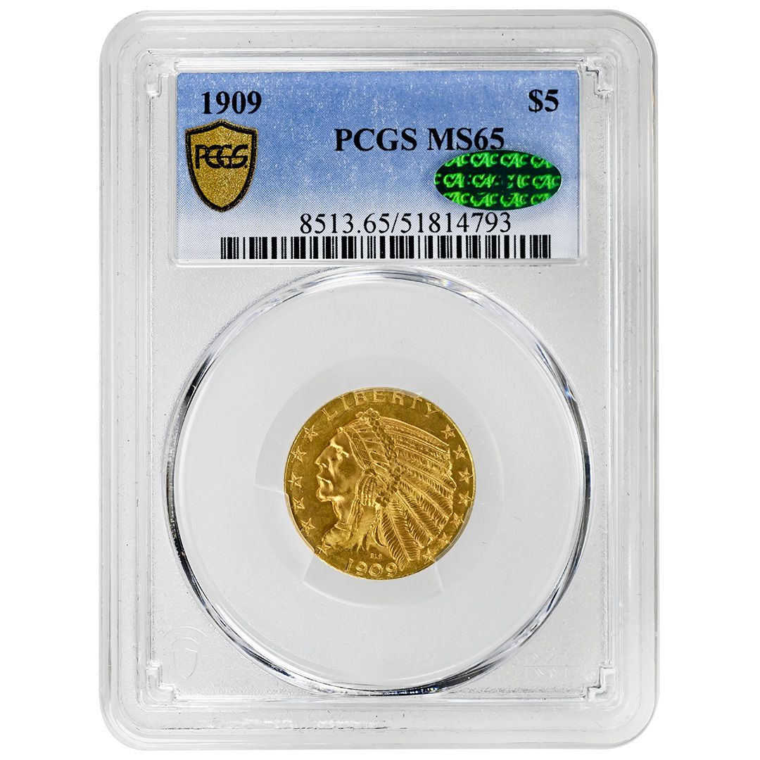 1909 $5 MS