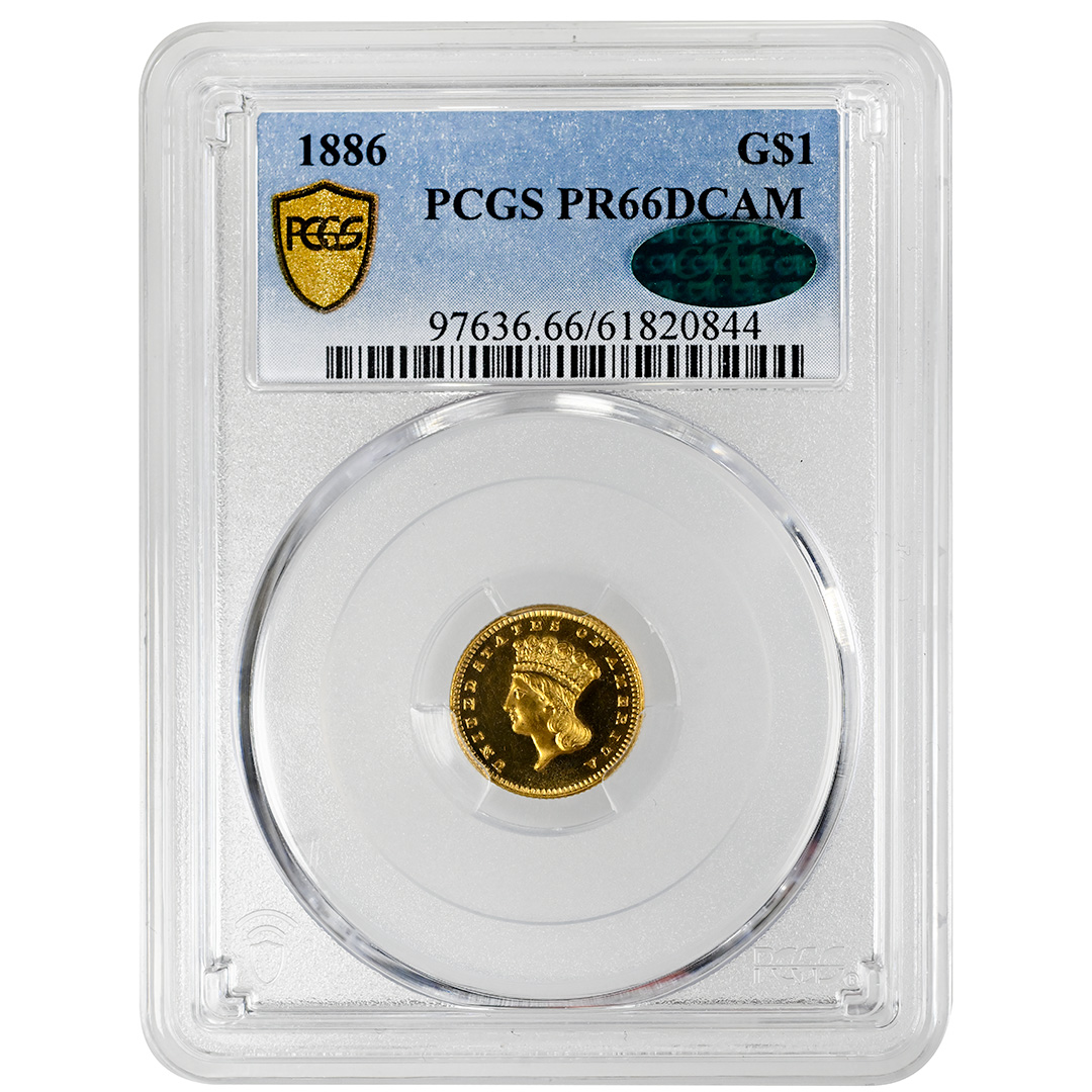 1886 G$1 PR DCAM