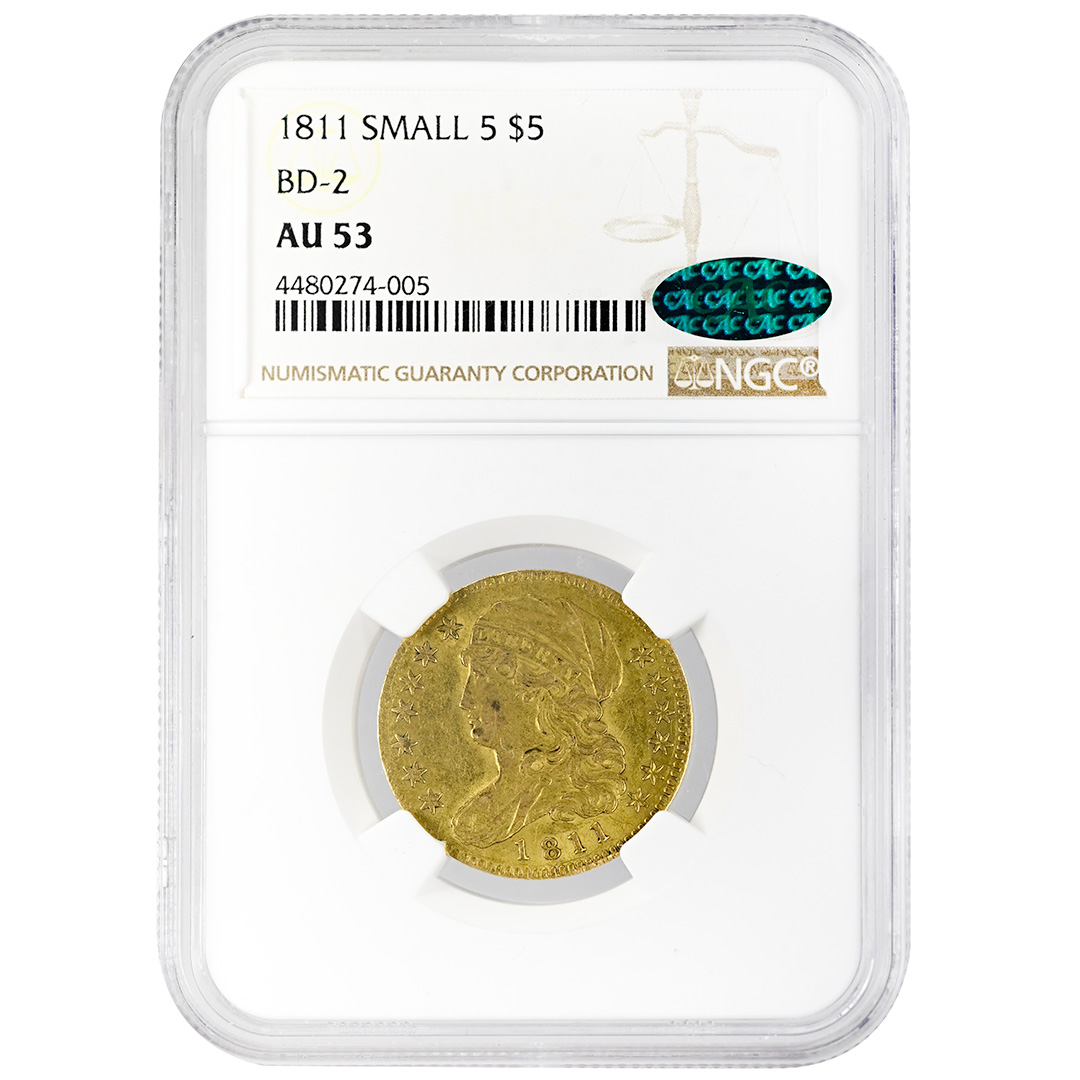 1811 $5 Small 5, BD-2 MS
