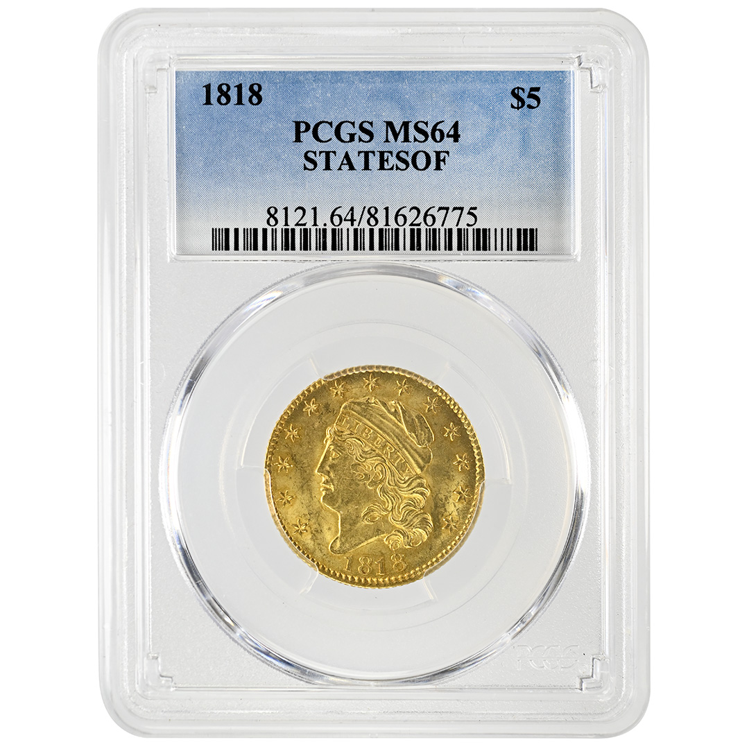 1818 $5 STATESOF MS