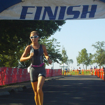 At the finish!