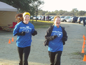 Happy athletes