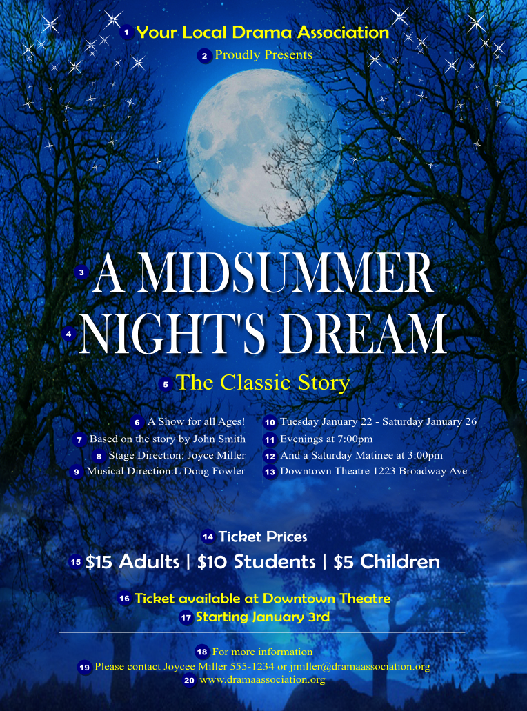 Midsummer Night s Dream Flyer TicketPrinting