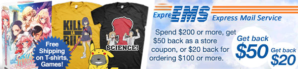 New EMS Sale! And free shipping on shirts + games!